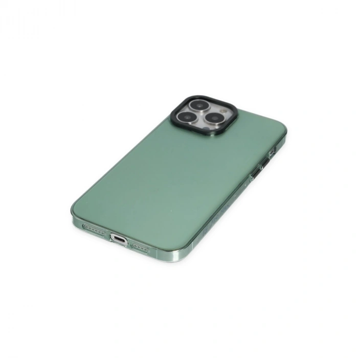 Apple İphone 13 Pro Kılıf Anka Pc Sert Metal Kapak - Yeşil