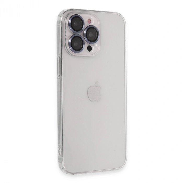 Apple İphone 13 Pro Kılıf Luko Lens Silikon - Sierra Blue
