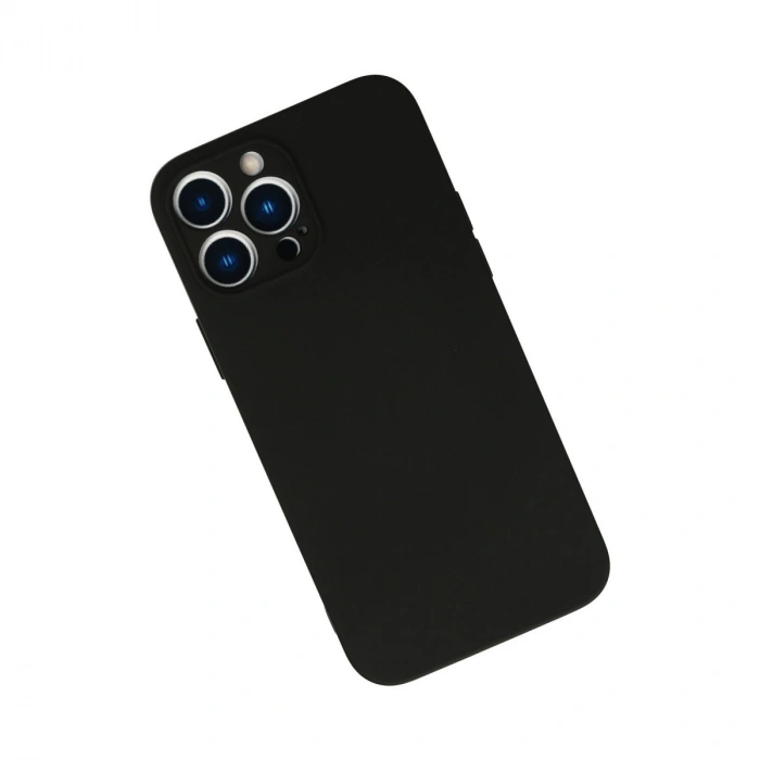 Apple İphone 13 Pro Kılıf Nano İçi Kadife Silikon - Siyah