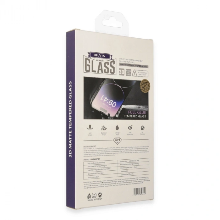 Apple İphone 13 Pro Max Bilvis 3d Mat Cam Ekran Koruyucu