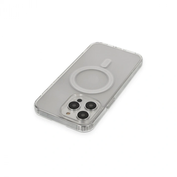 Apple İphone 13 Pro Max Kılıf Matte Şeffaf Magneticsafe - Şeffaf