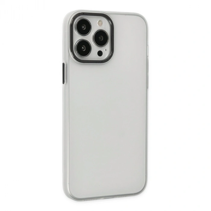 Apple İphone 13 Pro Max Kılıf Modos Metal Kapak - Şeffaf