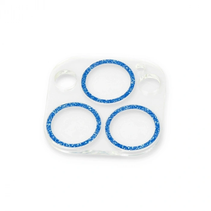 Apple İphone 13 Pro Max Shine Kamera Lens Koruma Cam - Mavi