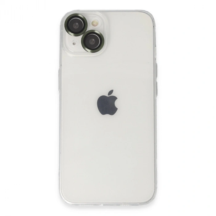 Apple İphone 14 Kılıf Luko Lens Silikon - Yeşil