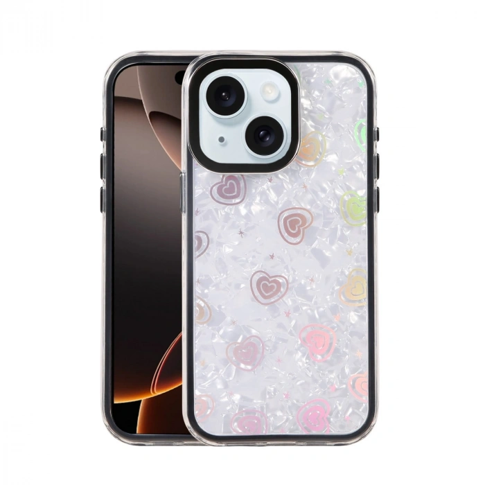 Apple İphone 14 Lumi Desenli Kapak - Siyah