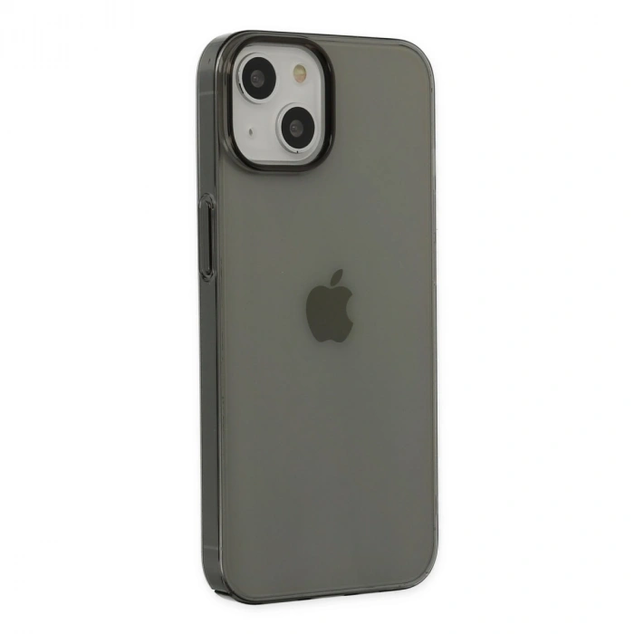 Apple İphone 14 Plus Kılıf Pc Sert Şeffaf Kapak - Siyah