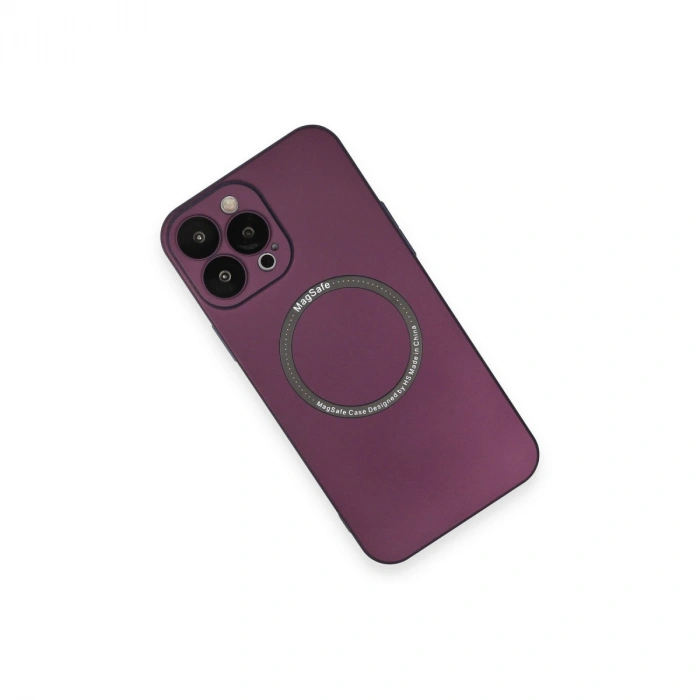 Apple İphone 14 Pro Kılıf Jack Magneticsafe Lens Silikon - Mürdüm