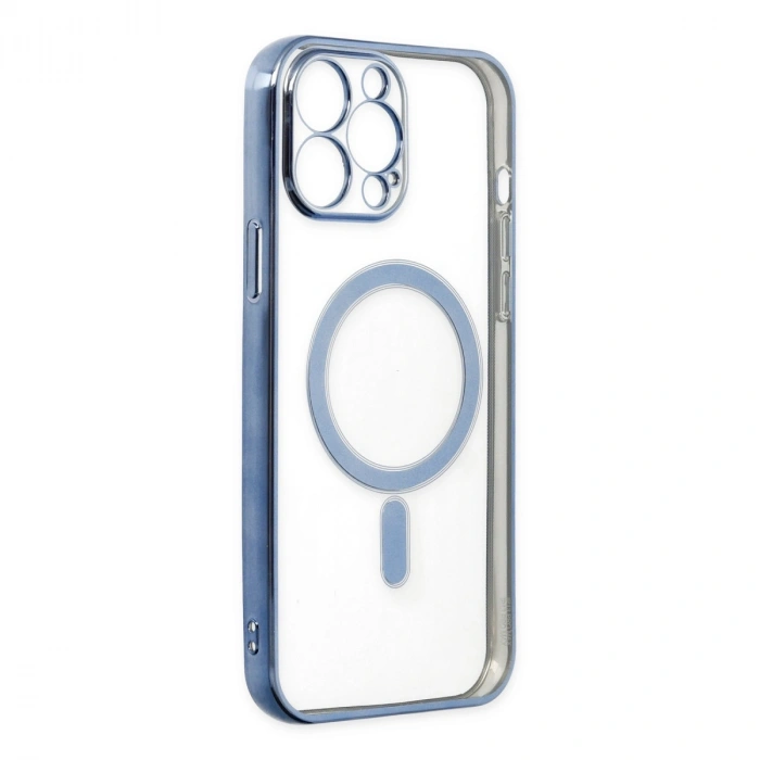 Apple İphone 14 Pro Kılıf Magneticsafe Lazer Silikon - Sierra Blue