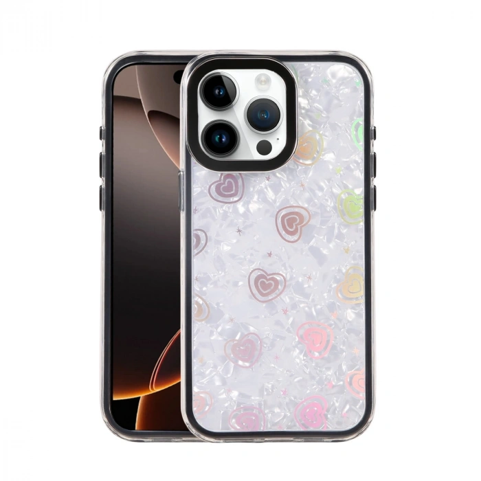 Apple İphone 14 Pro Max Lumi Desenli Kapak - Siyah