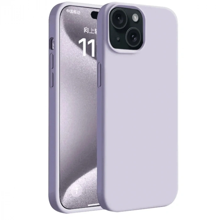 Apple İphone 15 Plus Kılıf First Silikon - Lila