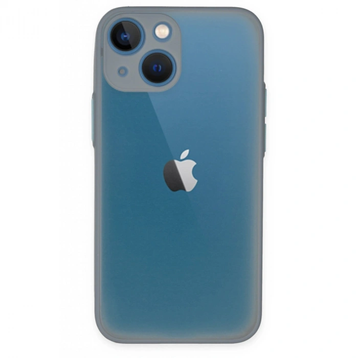 Apple İphone 15 Plus Kılıf Montreal Silikon Kapak - Gri
