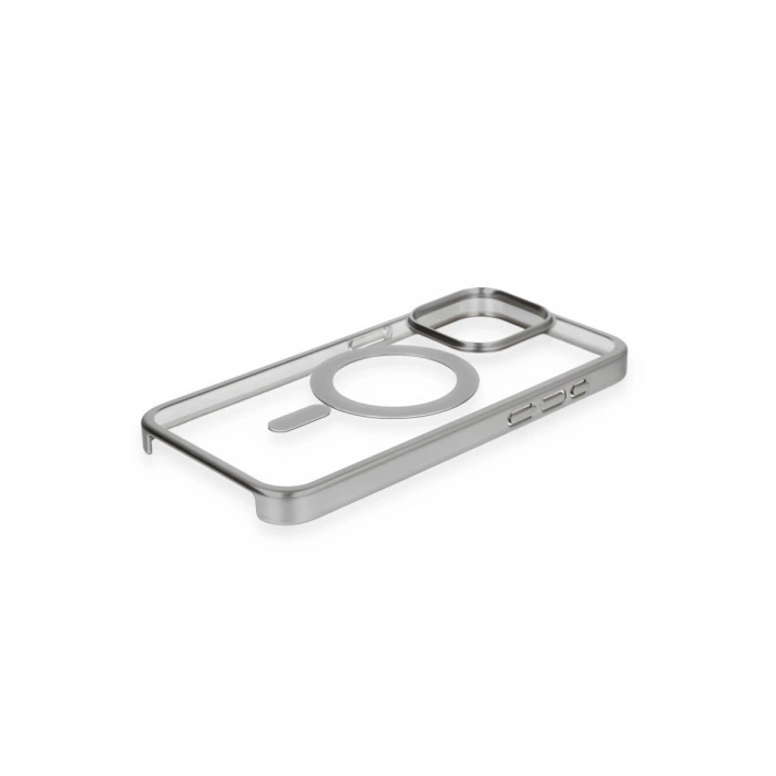 Apple İphone 15 Pro Kılıf Erozi Magsafe Kapak - Gümüş