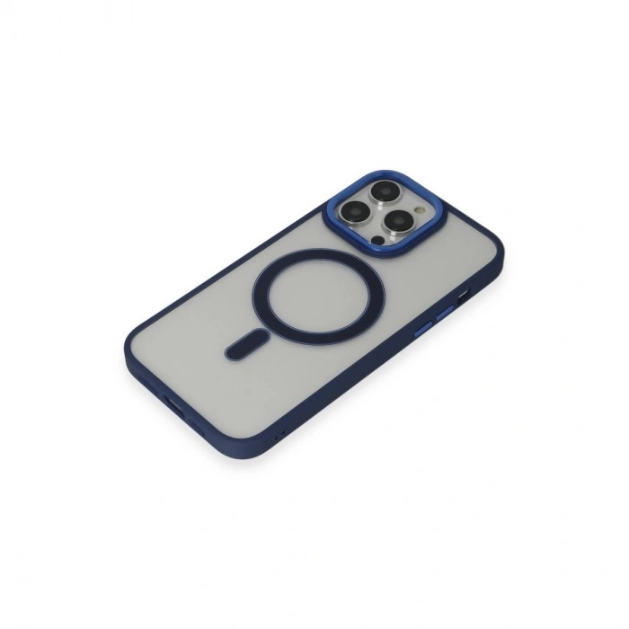 Apple İphone 15 Pro Max Kılıf Room Magneticsafe Silikon - Lacivert