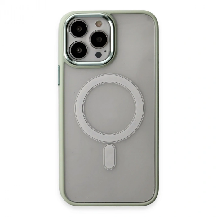 Apple İphone 15 Pro Max Kılıf Room Magneticsafe Silikon - Su Yeşili