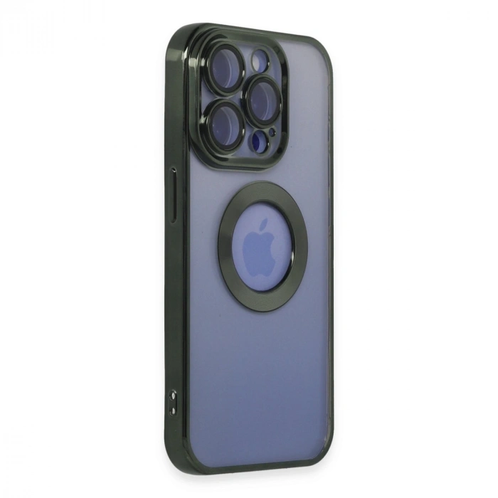 Apple İphone 15 Pro Max Kılıf Slot Silikon - Köknar Yeşili
