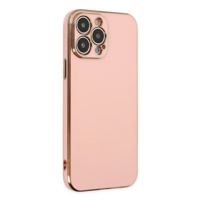 Apple İphone 15 Pro Max Kılıf Volet Silikon - Pembe