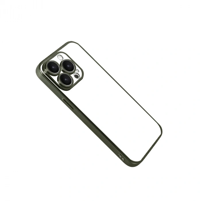 Apple İphone 15 Pro Max Razer Lensli Silikon - Yeşil