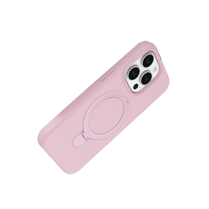 Apple İphone 15 Pro Max Regal Magsafe Standlı Kapak - Açık Pembe