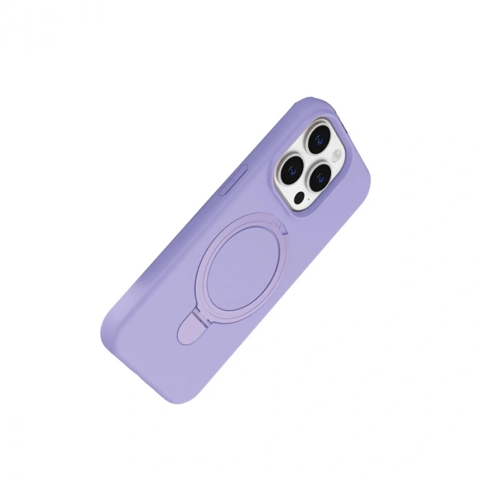 Apple İphone 15 Pro Max Regal Magsafe Standlı Kapak - Lila