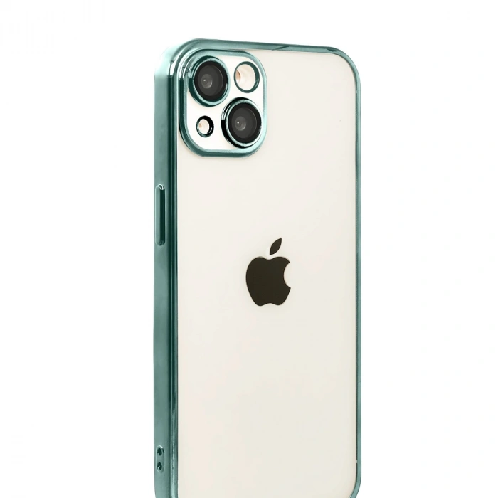 Apple İphone 15 Razer Lensli Silikon - Yeşil