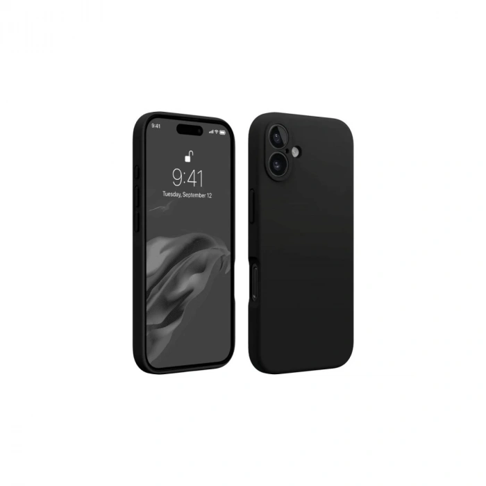 Apple İphone 16 Kılıf First Silikon - Siyah