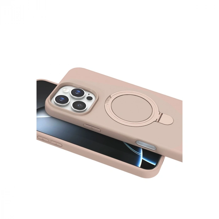 Apple İphone 16 Pro Max Regal Magsafe Standlı Kapak - Çöl Titanyum