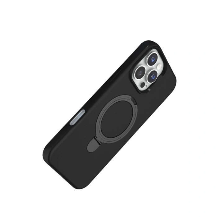 Apple İphone 16 Pro Max Regal Magsafe Standlı Kapak - Siyah