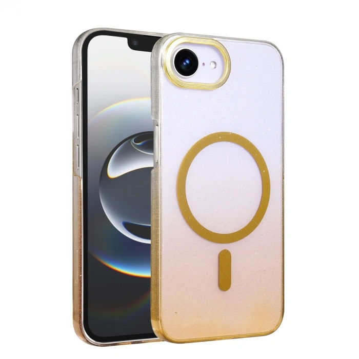 Apple İphone 16e Glossy Magsafe Kapak - Çöl Titanyum