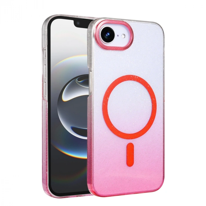 Apple İphone 16e Glossy Magsafe Kapak - Pembe