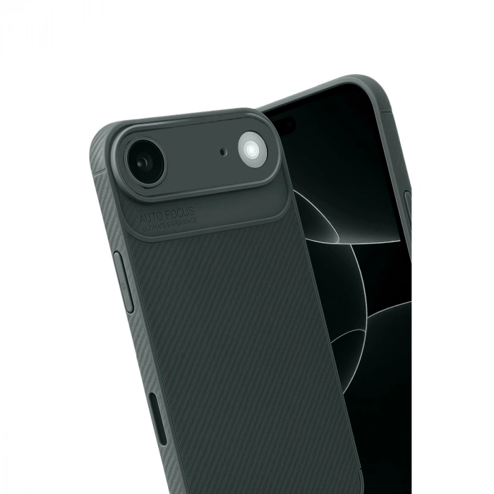 Apple İphone 17 Air Auto Focus Karbon Kapak - Koyu Yeşil