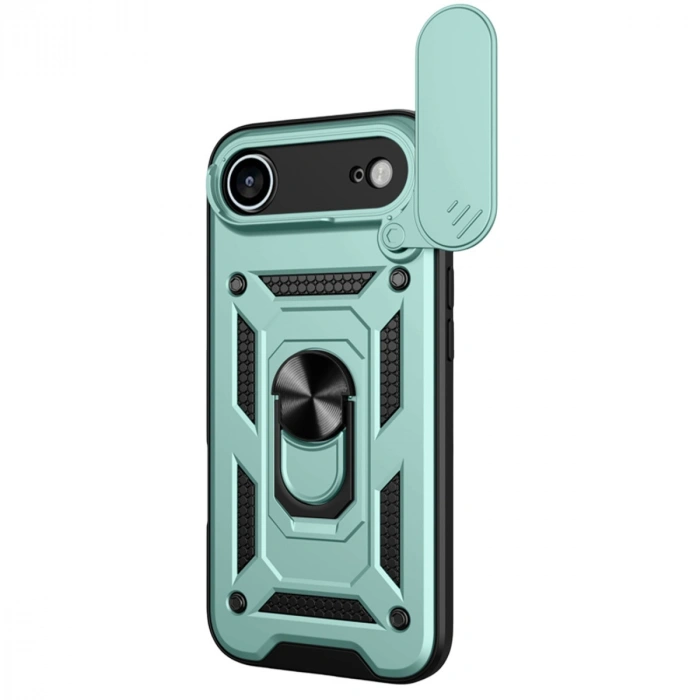 Apple İphone 17 Air Pars Lens Yüzüklü Silikon - Yeşil