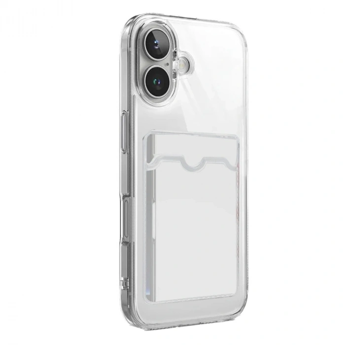 Apple İphone 17 Kart Şeffaf Silikon - Şeffaf