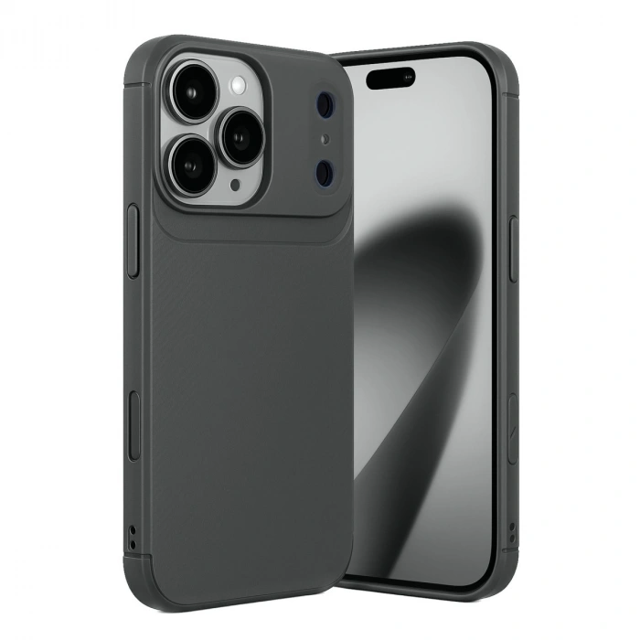 Apple İphone 17 Pro Auto Focus Karbon Kapak - Gri