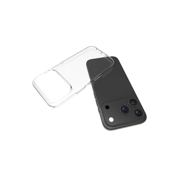 Apple İphone 17 Pro Lüx Şeffaf Silikon - Şeffaf