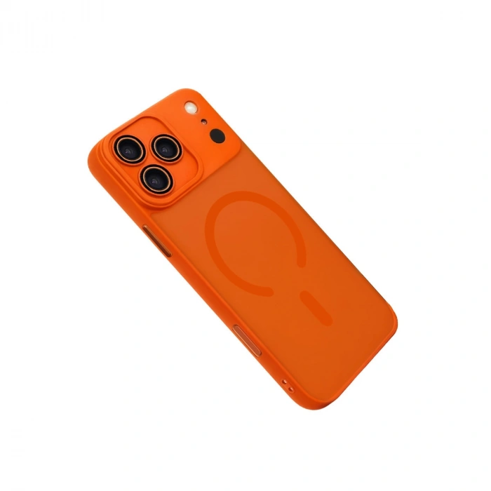 Apple İphone 17 Pro Max Jota Lensli Magsafe Kapak - Turuncu