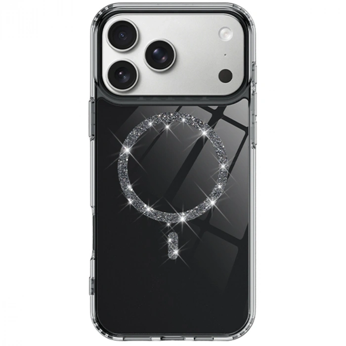 Apple İphone 17 Pro Max Live Diamond Magsafe Kapak - Siyah