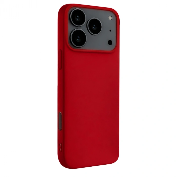 Apple İphone 17 Pro Max Nano İçi Kadife Silikon - Kırmızı