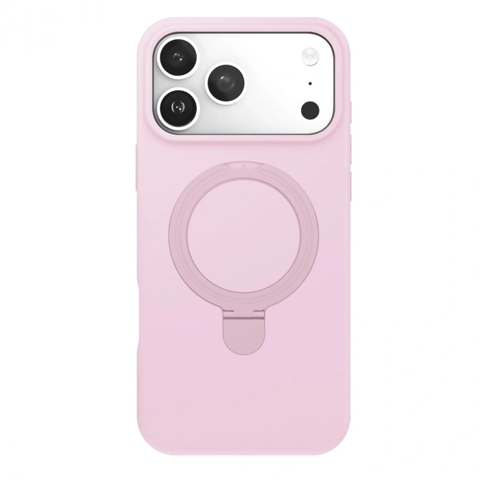 Apple İphone 17 Pro Max Regal Magsafe Standlı Kapak - Açık Pembe