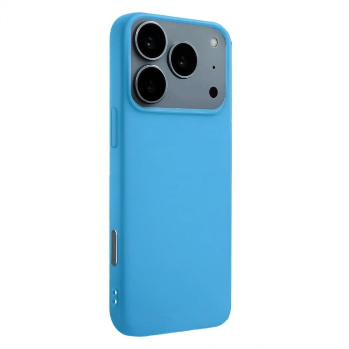 Apple İphone 17 Pro Nano İçi Kadife Silikon - Mavi