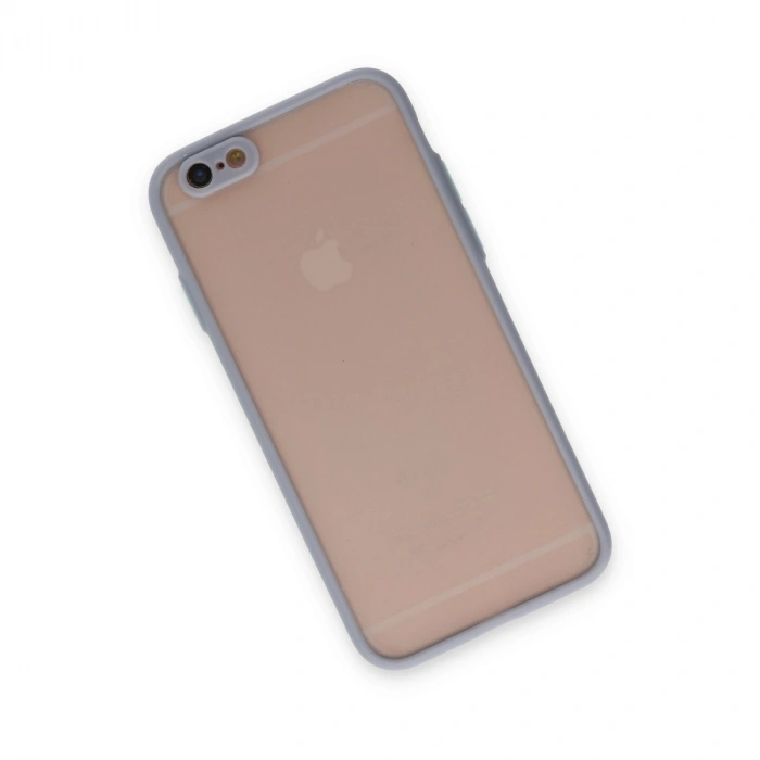 Apple İphone 6 Kılıf Montreal Silikon Kapak - Gri