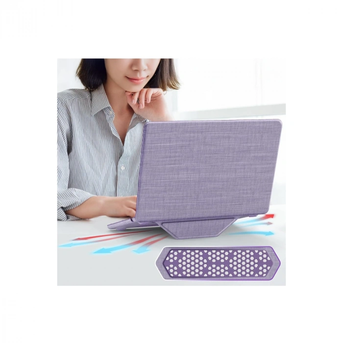 Apple Macbook Air 13.6 Macbook Kumaş Kapak - Mor
