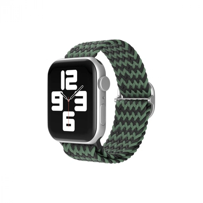 Apple Watch 38mm  Kordon (saat Değildir) - Zigzag Yeşil-siyah