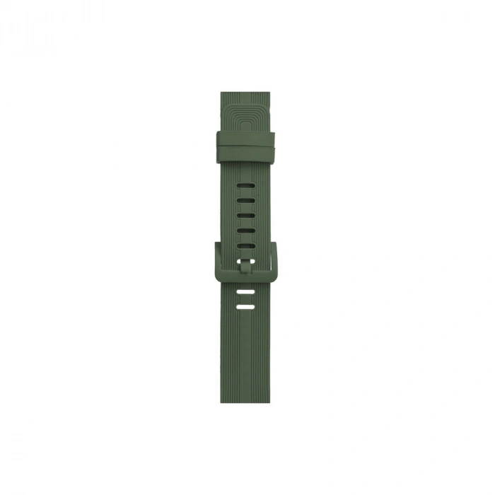 Apple Watch 38mm Kr408 Çizgili Silikon Kordon (saat Değildir) - Koyu Yeşil