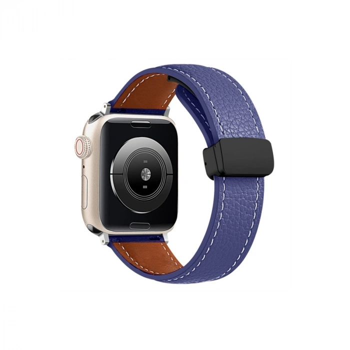 Apple Watch 38mm Kr414 Daks Deri Kordon (saat Değildir) - Lacivert
