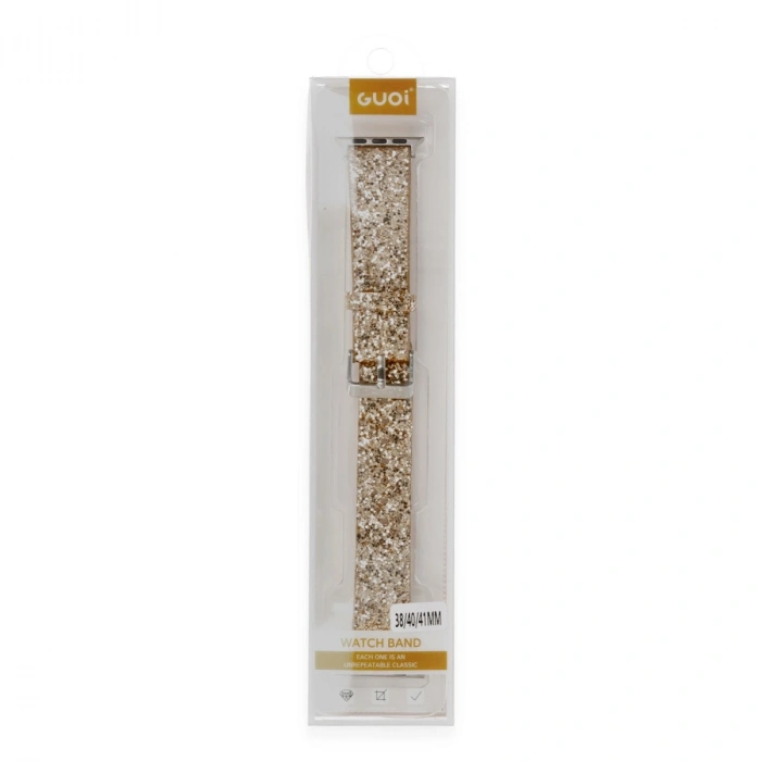 Apple Watch 38mm Ry Taşlı Kordon (saat Değildir) - Gold