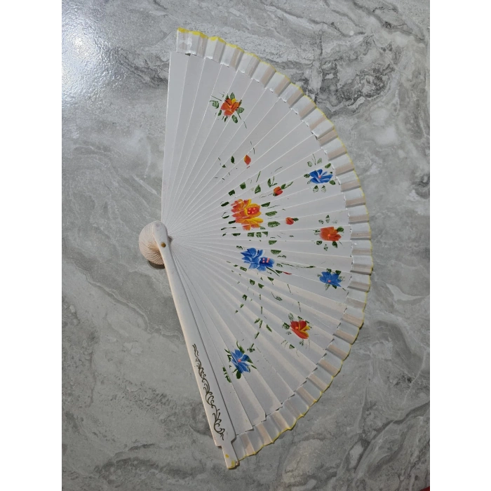 Bambu Çift Taraflı Yelpaze Karışık Renkler 12li Paket