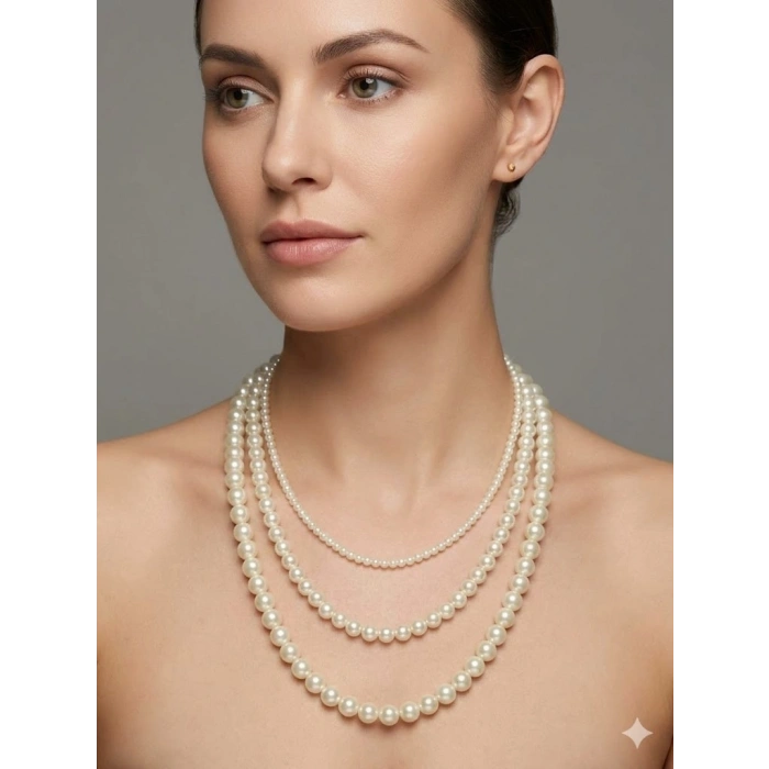 Classic Glow İnci Katman Kolye
