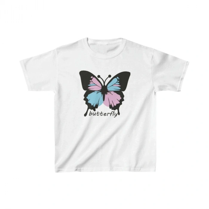 Çocuk Unisex Baskılı T-Shirt - Beyaz