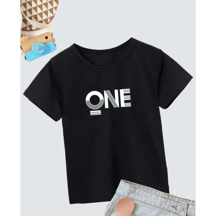 Erkek Çocuk Baskılı T-Shirt - Siyah