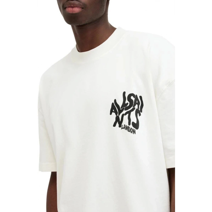 Erkek Tişört Baskılı Oversize kısa kol T-Shirt - Beyaz